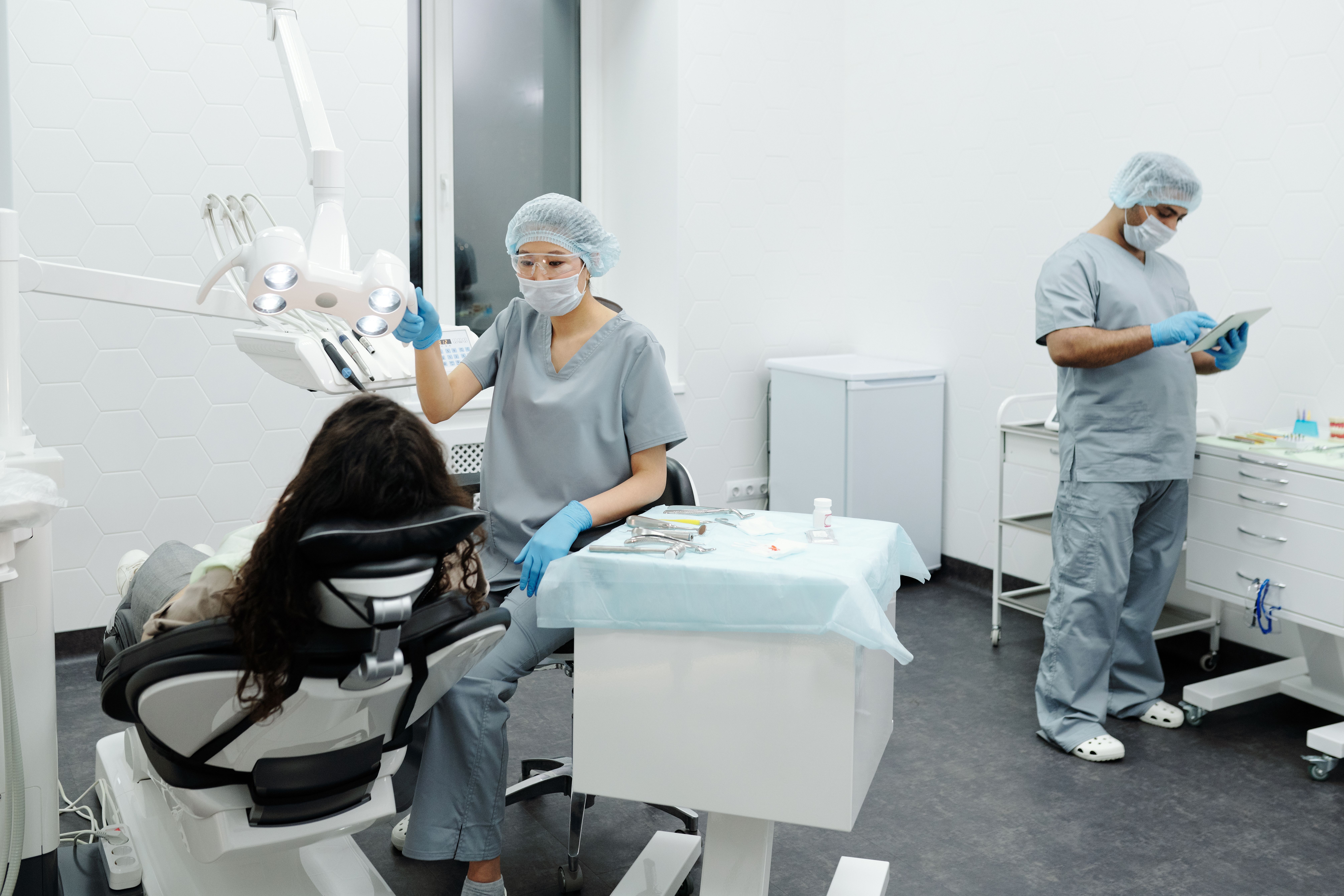 Professional dental examination in a modern clinic